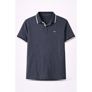Michael Kors MK Mens Navy Blue Polo Shirt Short Sleeve Cotton Logo Casual